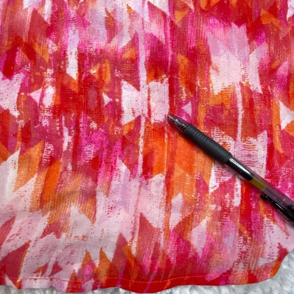 Show Mw Your Mumu Peta Tunic Magma Hot Orange Oversized - Picture 4 of 7